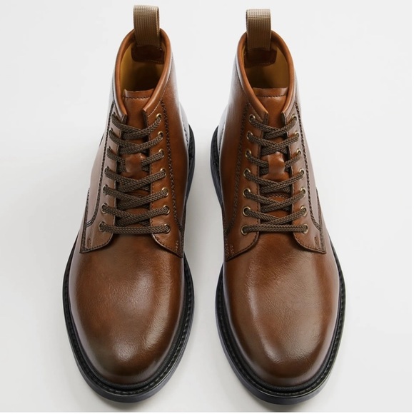 Zara Shoes Nwot Mens Zara Brown Laceup Boots Sz 45 Us 2 Poshmark
